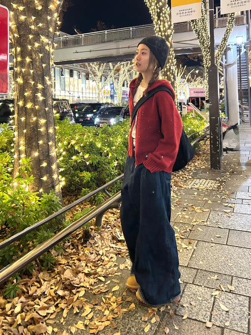 ダブルZIPフーディーニット